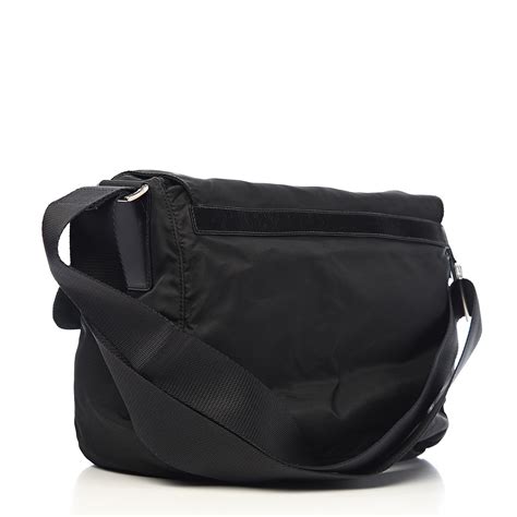 prada vela messenger bag black|Amazon.com: Prada Vela Nylon Messenger Bag, Black: Clothing, .